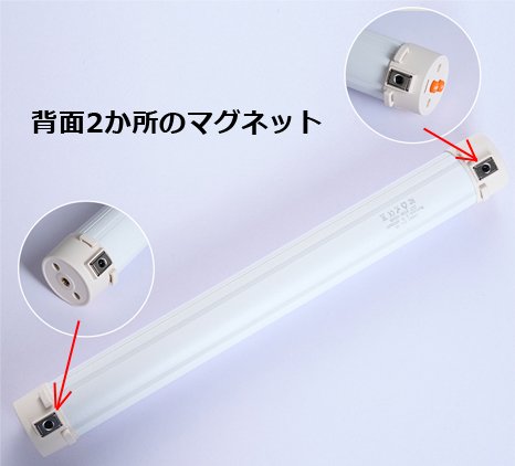 背面2か所のマグネット
