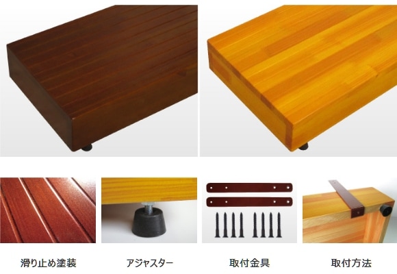 ウットリー 玄関踏み台（前面板付玄関ステップ台）【福祉発明品
