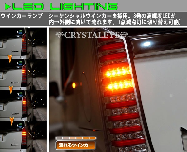 流れるウィンカー チューブ フルLED テールランプ/タントカスタム