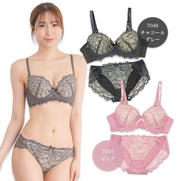 ソフトワイヤー×脇高ブラジャー＆ショーツセット（Eカップ・アンダー80