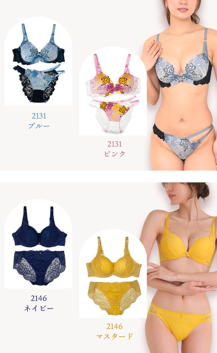 ブラジャー＆ショーツセット（Bカップ・アンダー85/90/95） (j2-b)