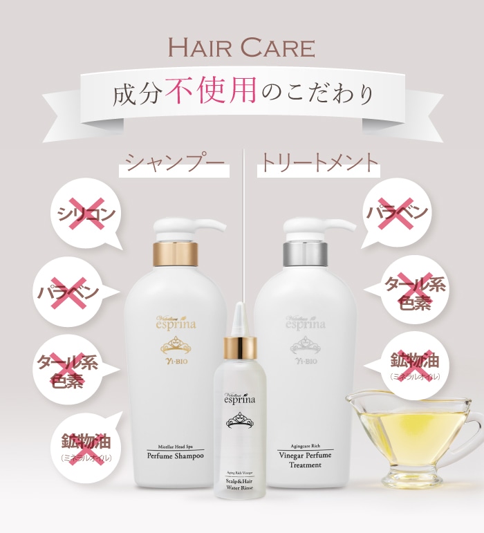esprina Yi-BIO パフュームトリートメント & シャンプーセット Amazon | ＜ トラベルセット 各 70ml ＞ エスプリーナ 美BIO