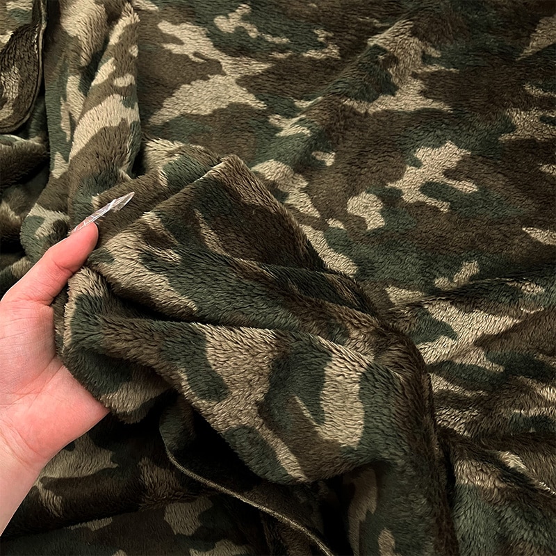 数量限定】迷彩フェイクファー(全2色)≪50cm以上10cm単位販売