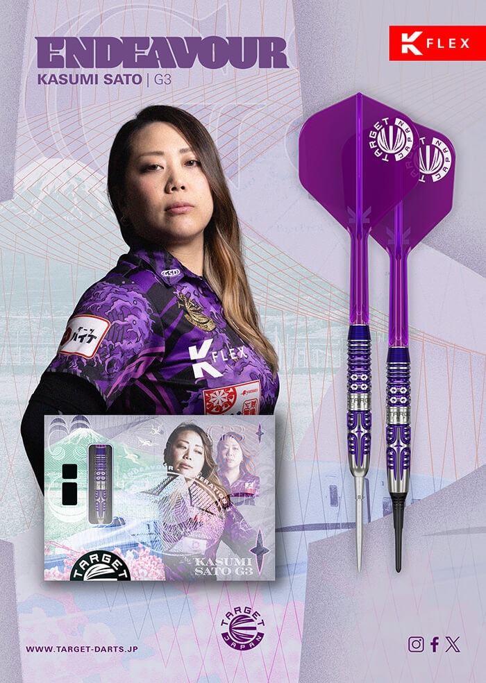 ターゲット 佐藤かす美選手 エンデバー3 ENDEAVOUR G3 2BA19g ダーツ