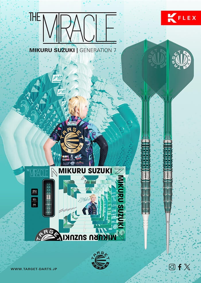 TARGET THE MIRACLE 鈴木未来 21g ダーツバレル ターゲット】THE MIRACLE G7 ザ・ミラクルG7 2BA21.5g 鈴木未来