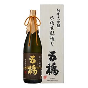 五橋 純米大吟醸 木桶生もと造り 1800ml 木箱入（常温）