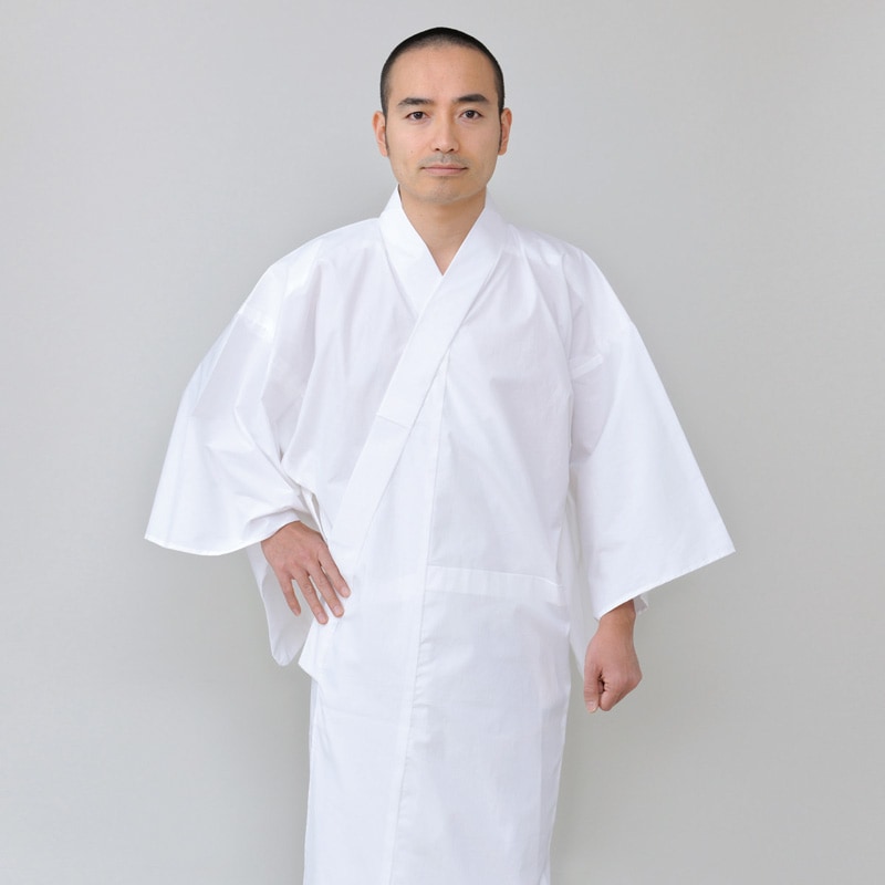 伸びる綿白衣 男性用(S-LL)