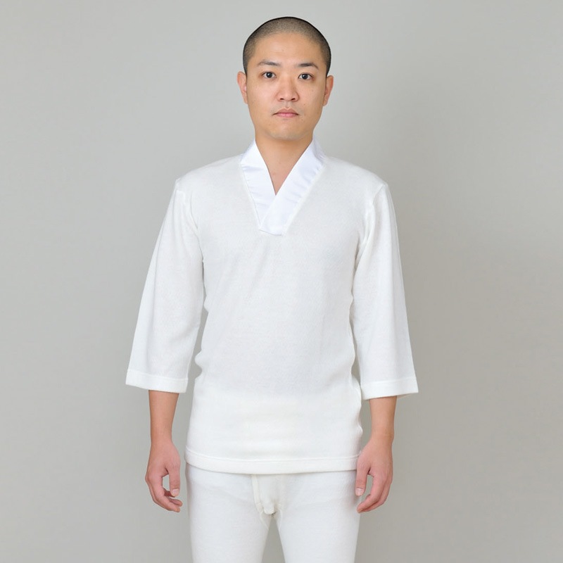カシミヤ入りTシャツ半襦袢(冬用)(上のみ)(M-LL)