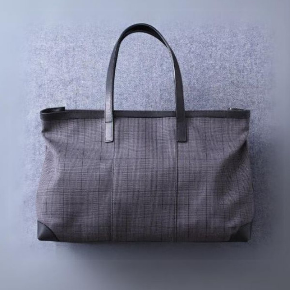 猪瀬 グレンチェックのトートバッグ