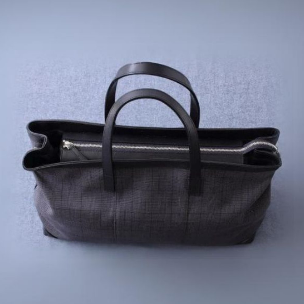 猪瀬 グレンチェックのトートバッグ