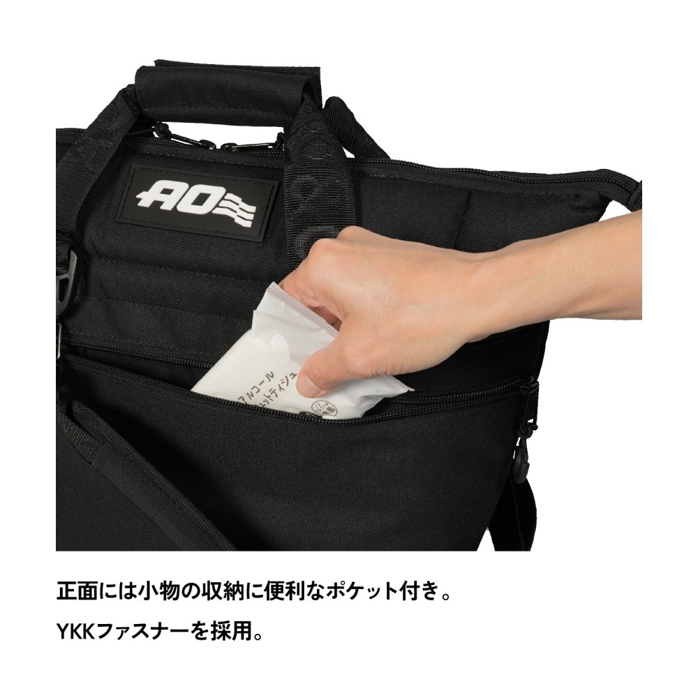 キャンバス　ジップ付き外ポケット