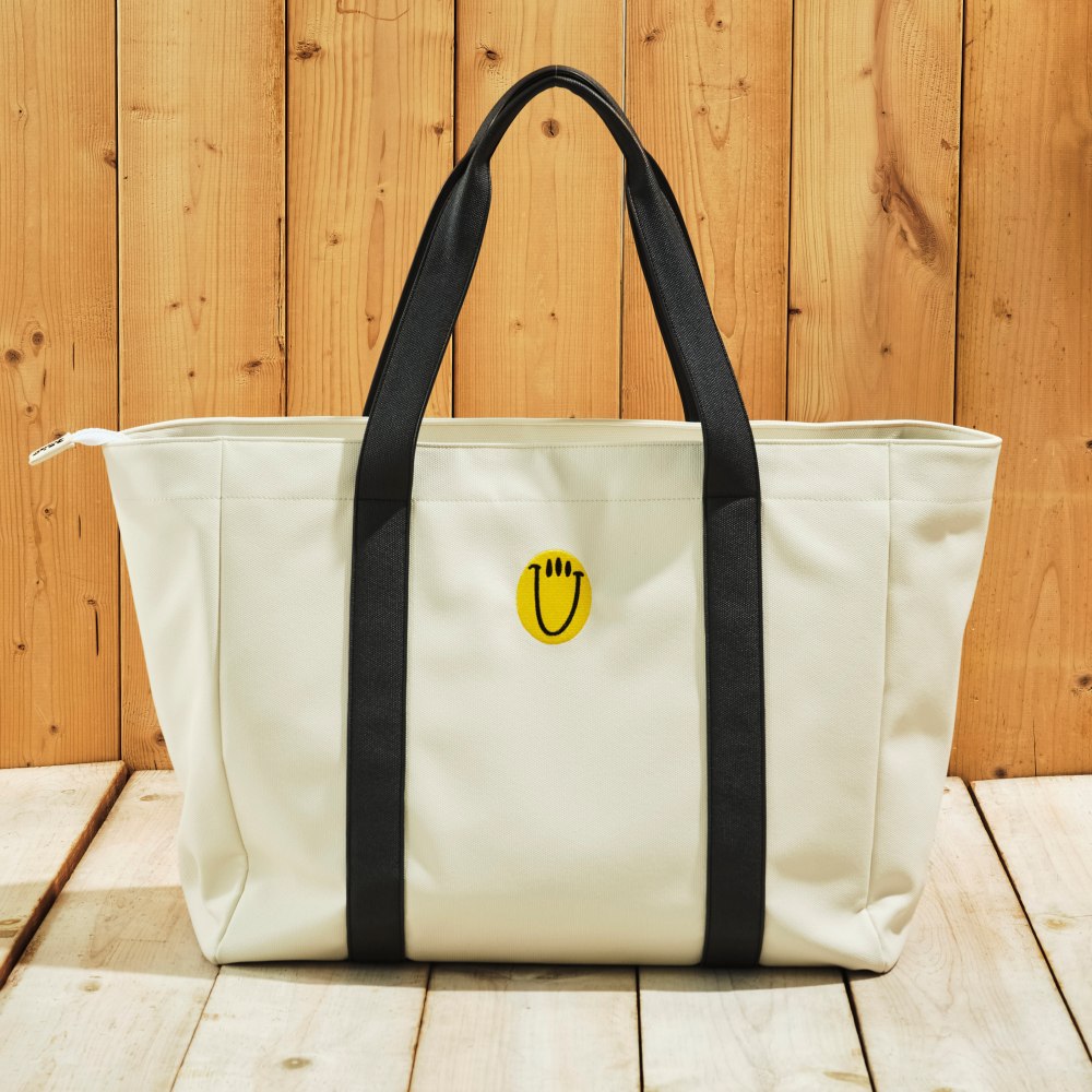 YORF＞ロゴ刺繍ビッグトートバッグ【存在感のあるグラフィック刺繍が