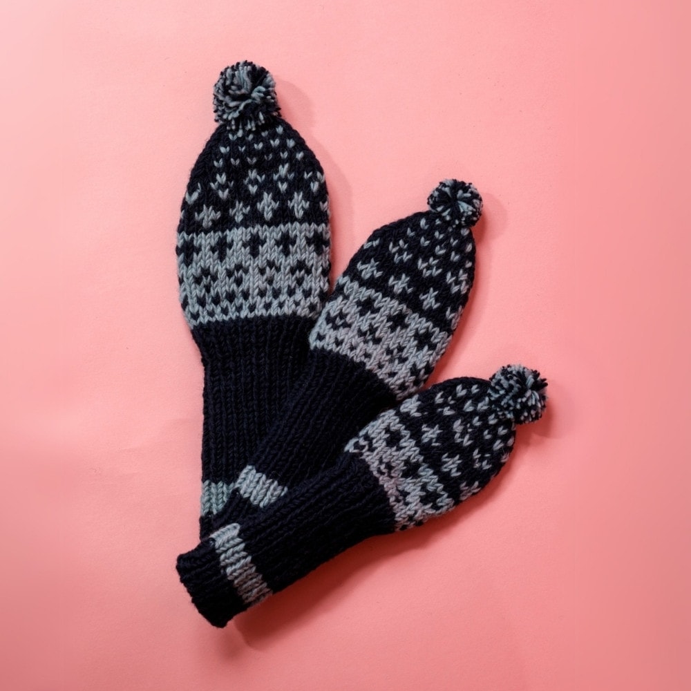 アミナコレクション　フライングイーグル 手編みのウールカウチンヘッドカバー