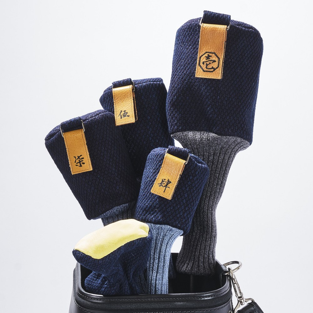 武州正藍染刺子ヘッドカバー【藍染の刺子道着を使った】