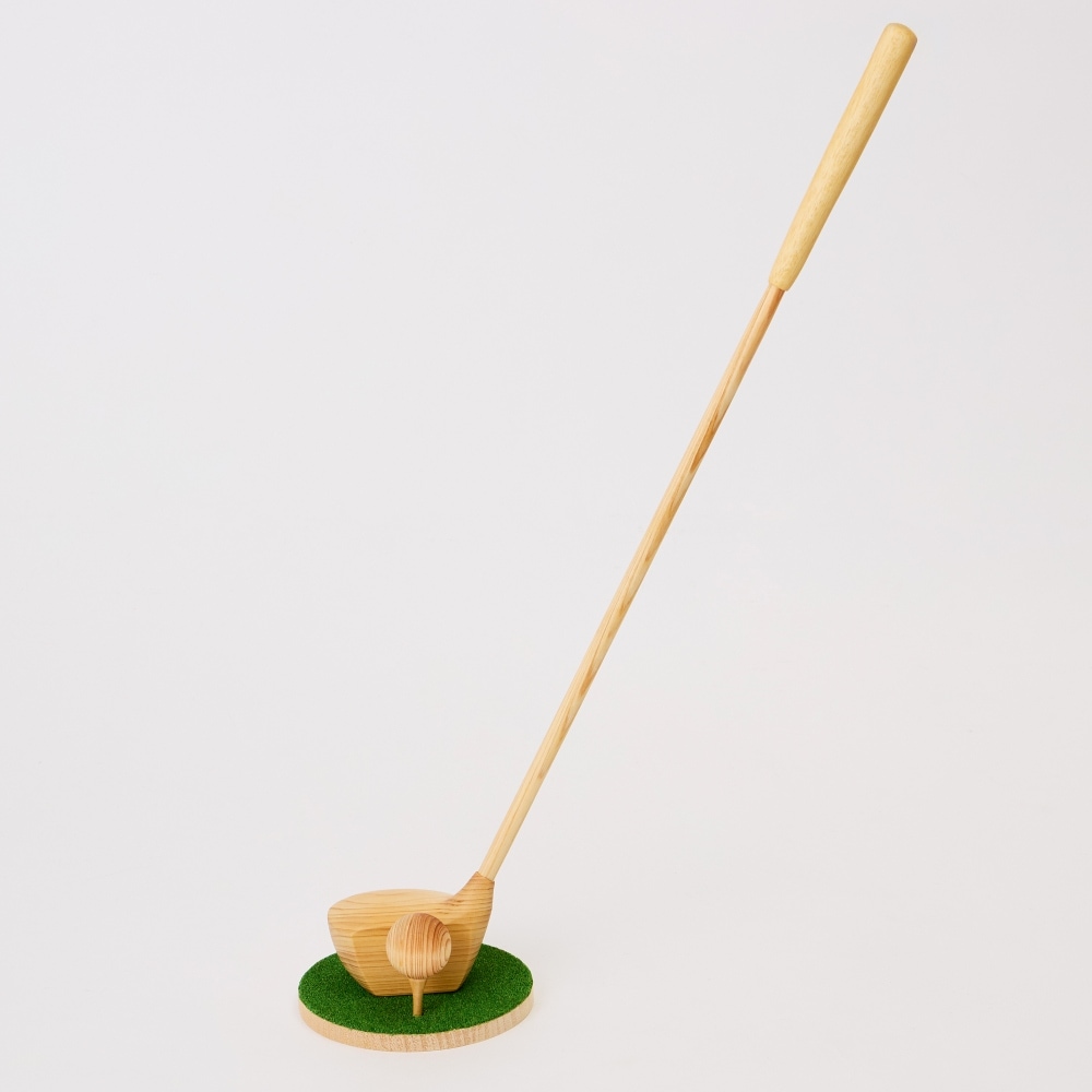 メモリアルゴルフクラブ【ゴルフ愛好家へ贈る、檜のゴルフクラブオブジェ】