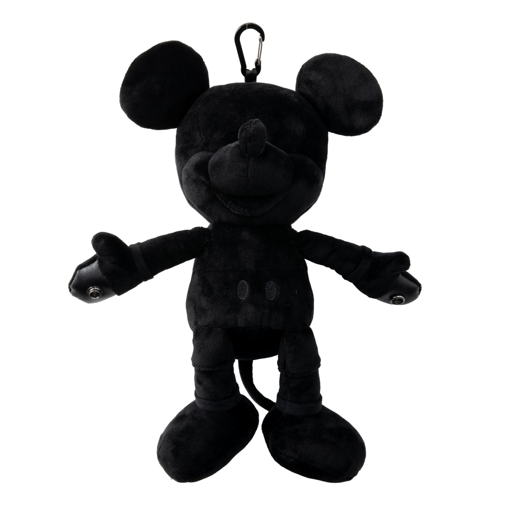 ディズニー] ミッキーマウス ぬいぐるみポーチ付き3WAYヘッドカバー