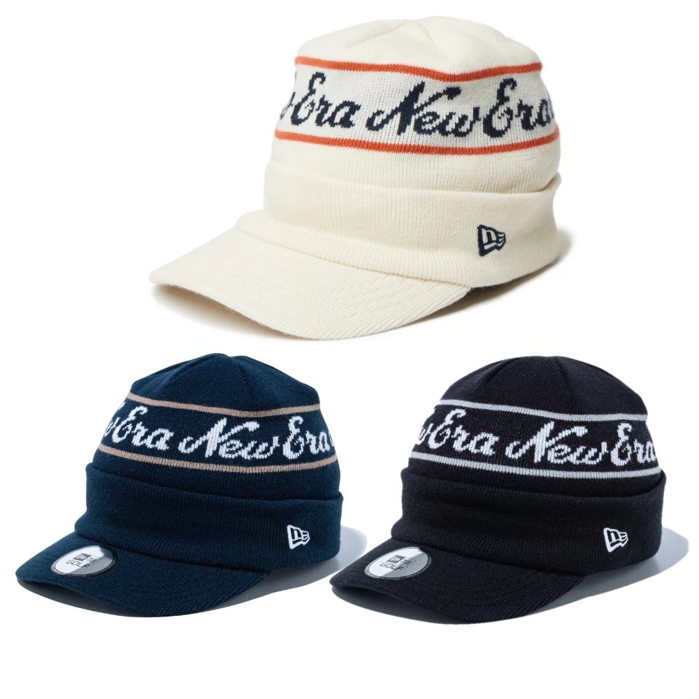 【NEWERA GOLF】バイザーニット ジャカード オールドロゴ