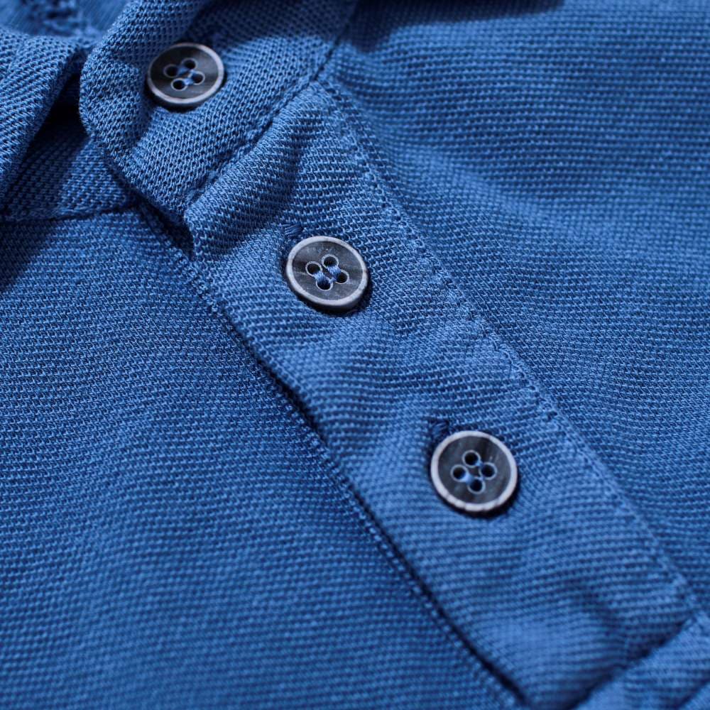 WOOL＆CO イタリア製コットン鹿の子ポロシャツ