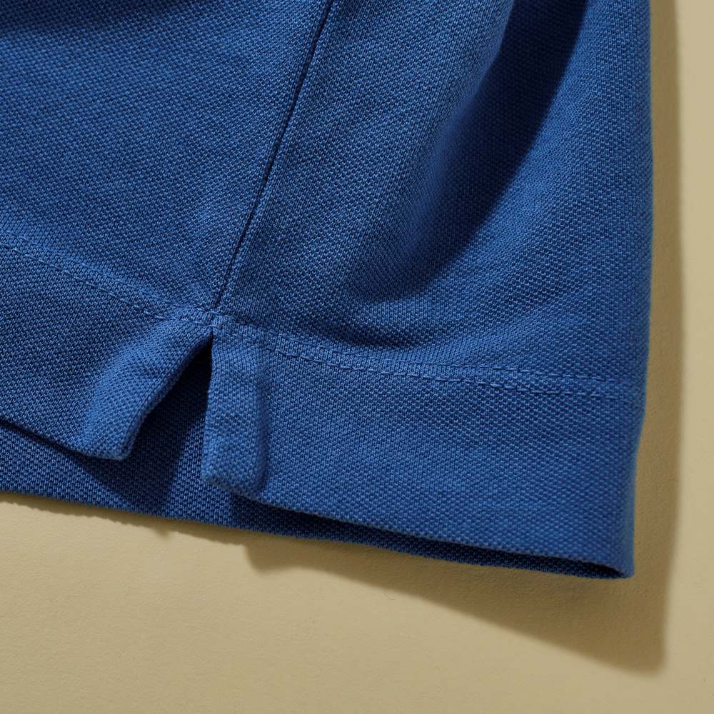 WOOL＆CO イタリア製コットン鹿の子ポロシャツ