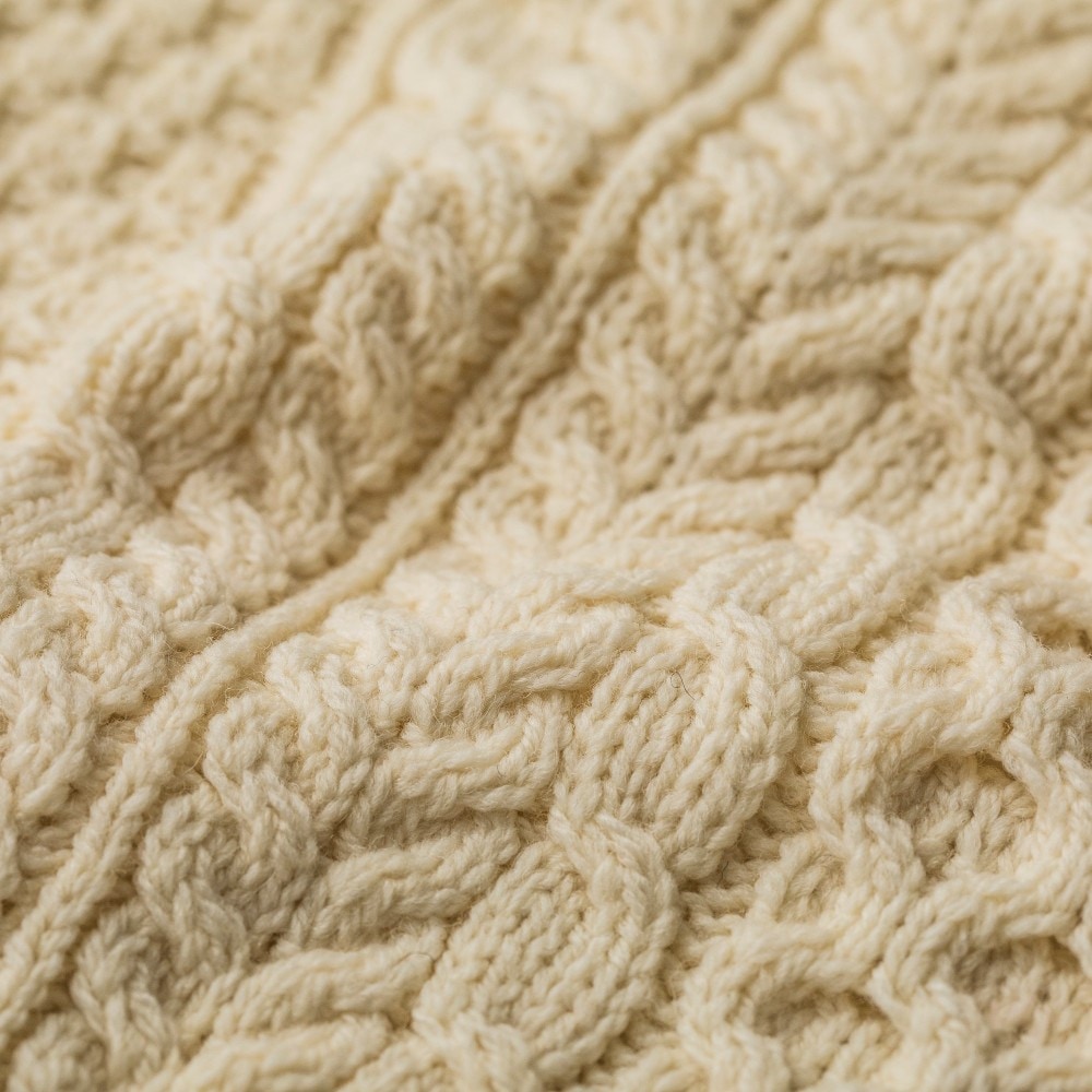 ＜Aran Woollen Mills＞フィッシャーマンVネックセーター＆ジップセーター