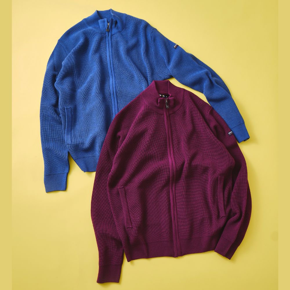 IMPULSO（インパルソ）雨を弾くイタリア製ジップアップセーター