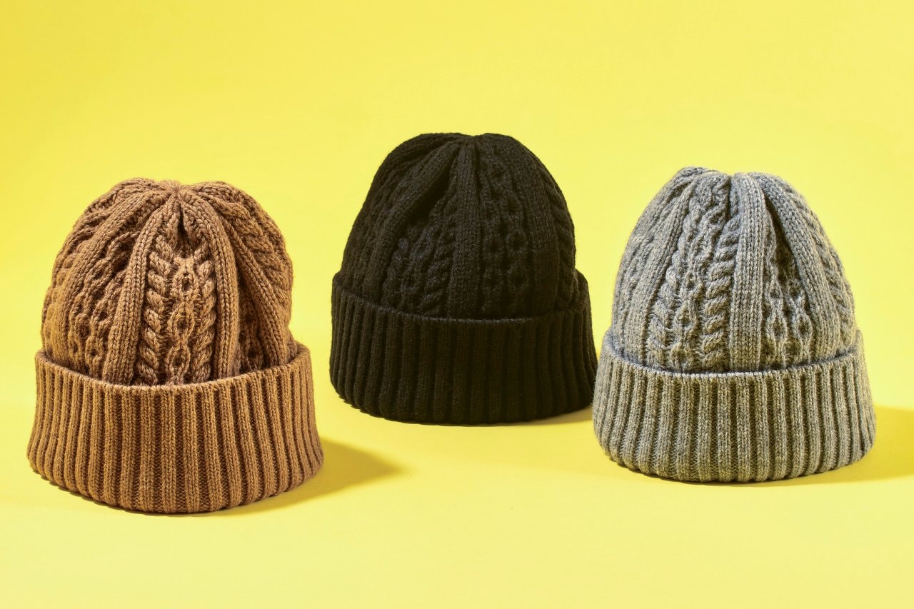 KIETH(キース) エコ素材ケーブル編みニットキャップ