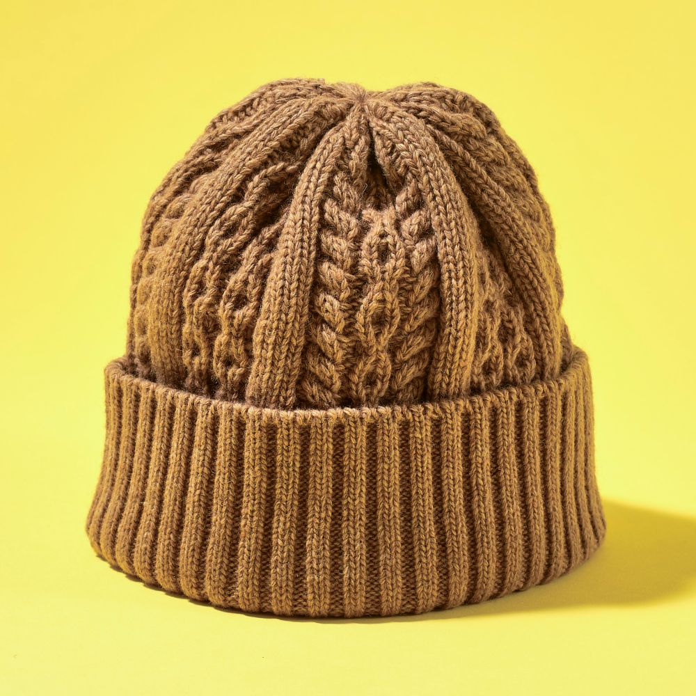 KIETH(キース) エコ素材ケーブル編みニットキャップ