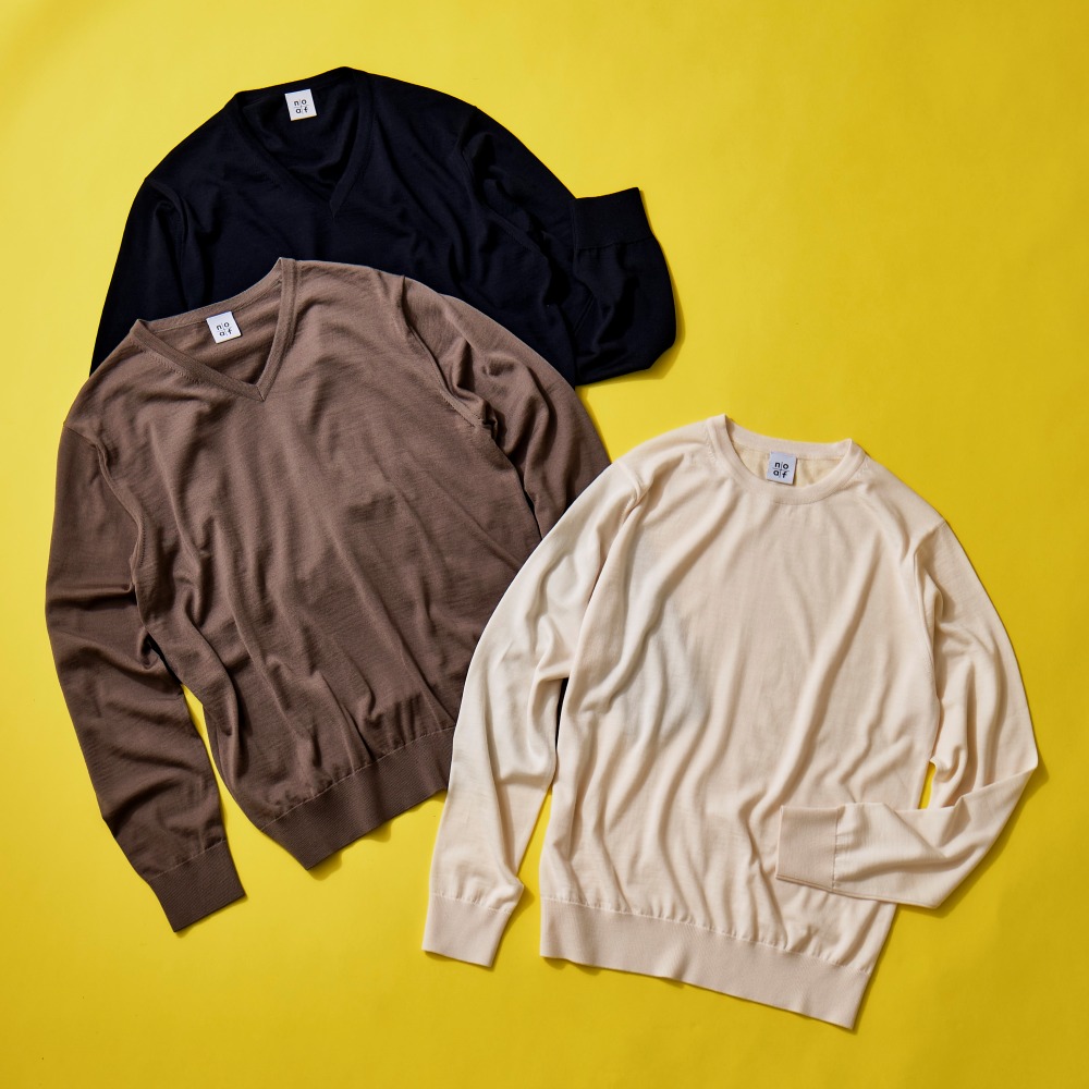 no+af（ノアフ）ウール100％ エクストラファインゲージニット