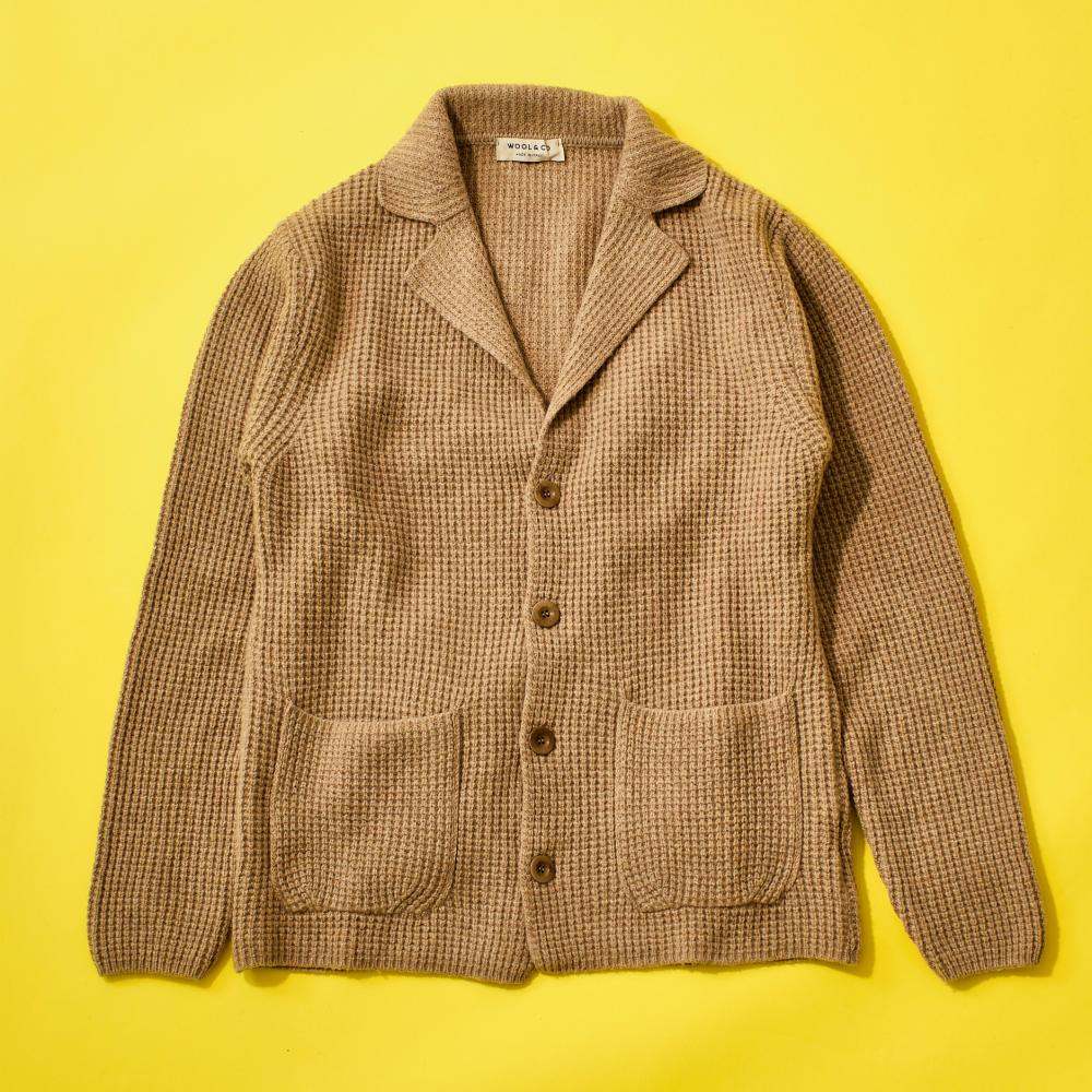 WOOL＆CO イタリア製ウールニットジャケット【カーディガンの軽やか