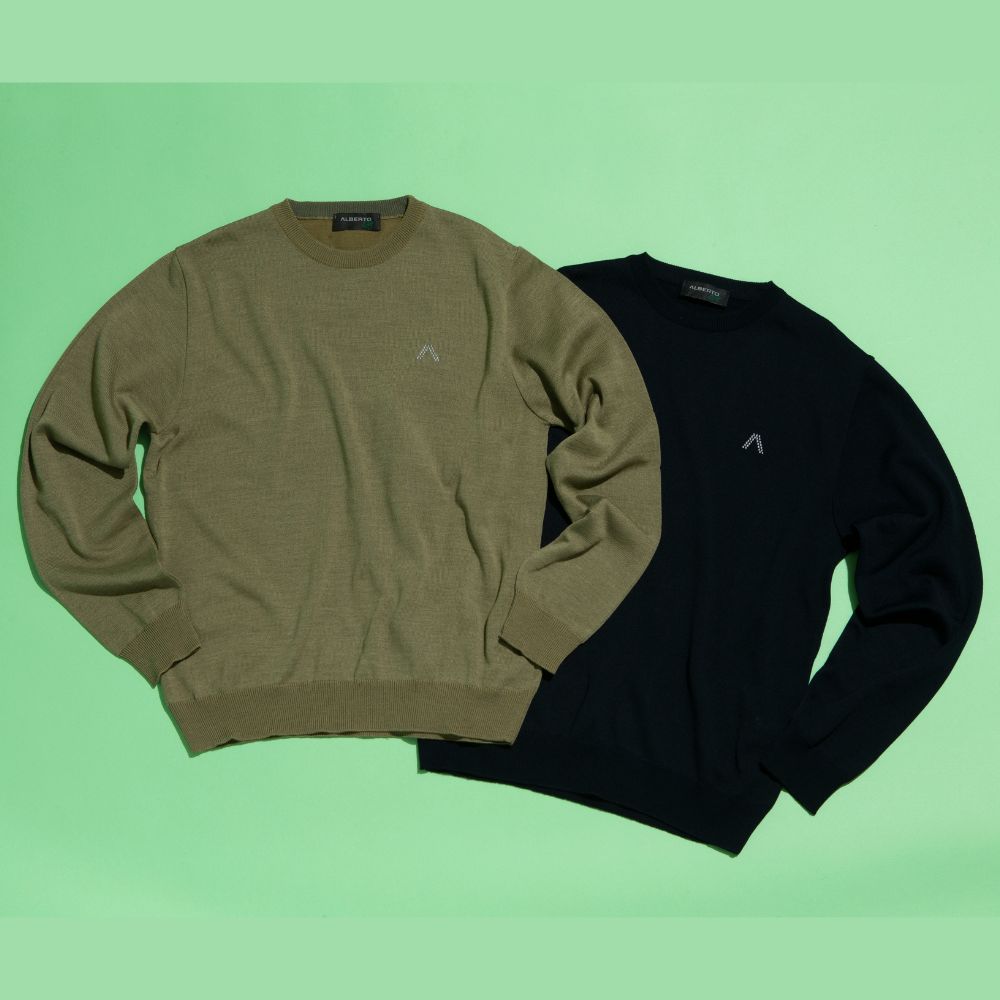 アルベルト　雨を弾く！ 撥水プルオーバーニット