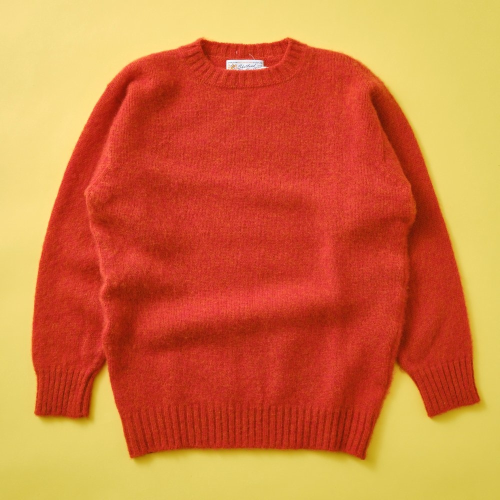 シェットランド ウーレン＆コー　ふんわり起毛が暖かいクルーネックセーター