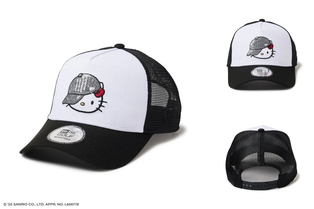 【NEWERA GOLF】Women's 9FORTY A-Frame トラッカーキャップ HELLO KITTY キャップ スパンコール