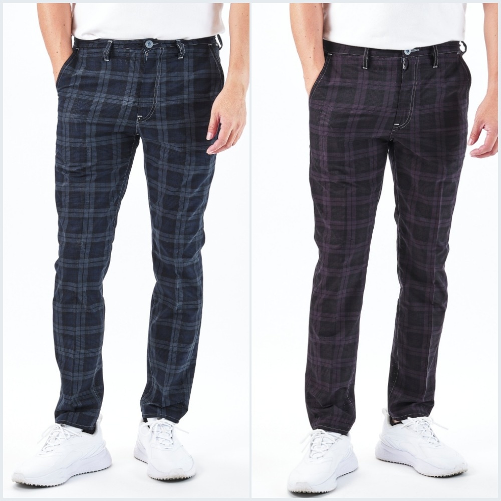 【ONO+8186】COOL DOTS・ブラックウォッチ テーパードパンツ