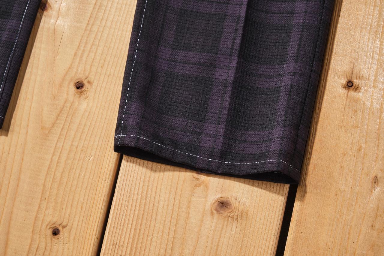 【ONO+8186】COOL DOTS・ブラックウォッチ テーパードパンツ