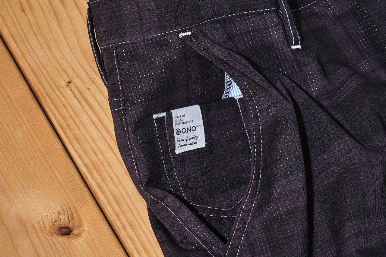 【ONO+8186】COOL DOTS・ブラックウォッチ テーパードパンツ