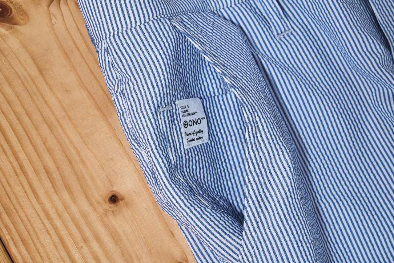 【ONO+8186】軽量綿混サッカー・Dot Air テーパードパンツ