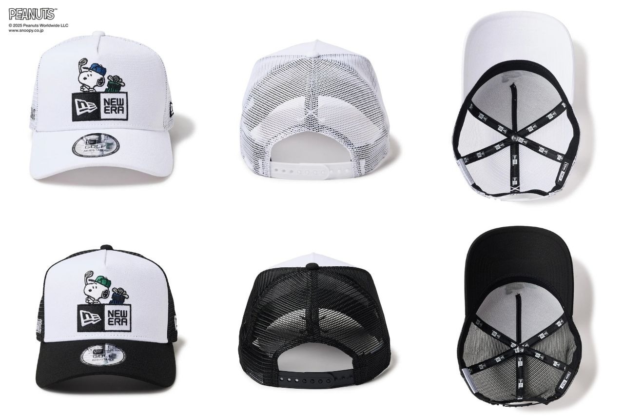 【NEWERA GOLF】9FORTY A-Frame トラッカー PEANUTS ピーナッツ ボックスロゴ