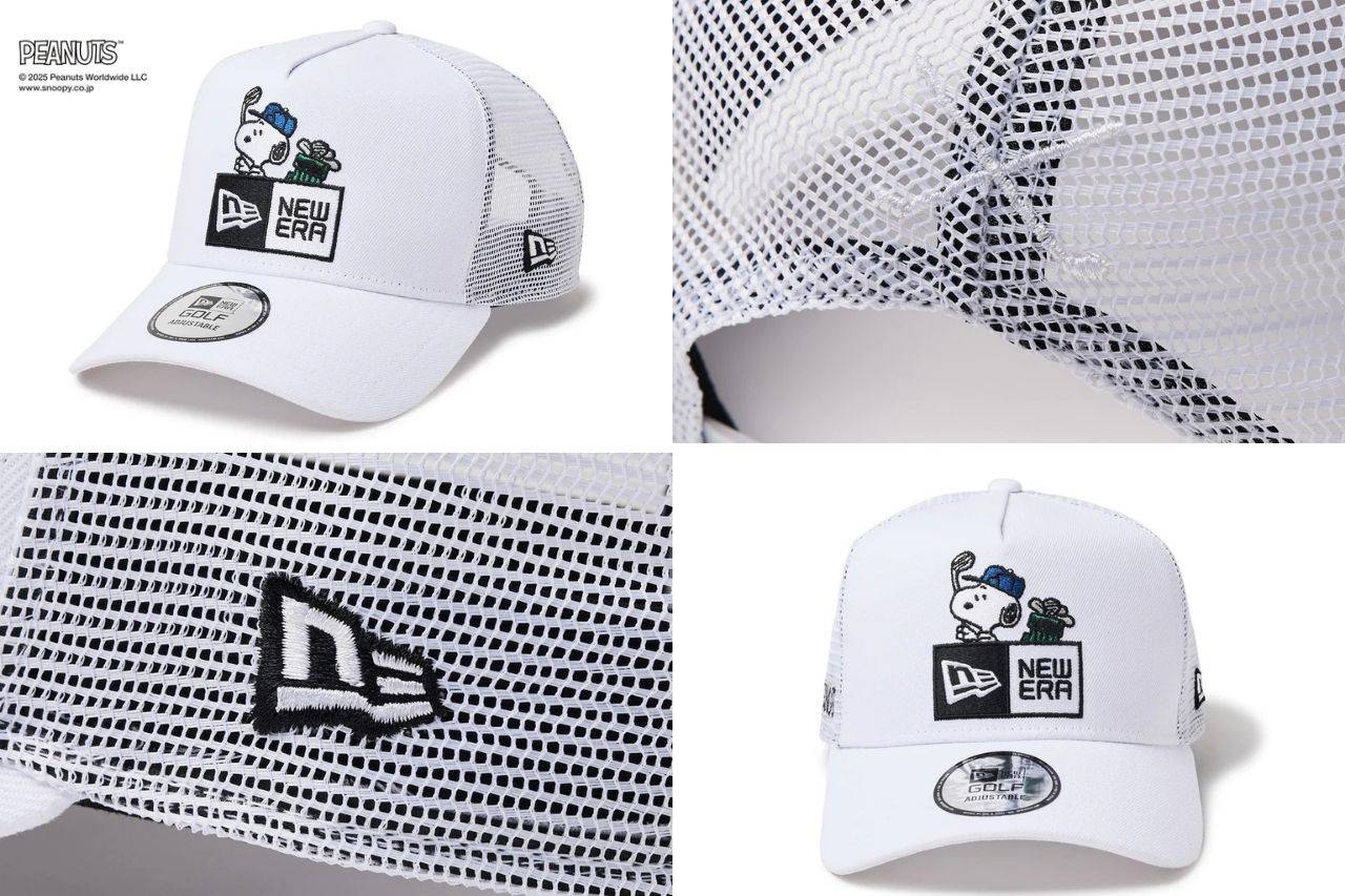 【NEWERA GOLF】9FORTY A-Frame トラッカー PEANUTS ピーナッツ ボックスロゴ