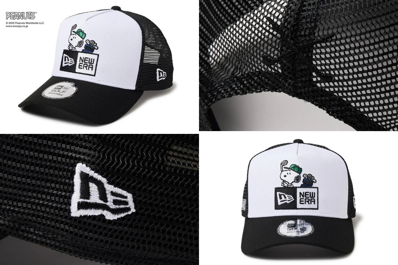 【NEWERA GOLF】9FORTY A-Frame トラッカー PEANUTS ピーナッツ ボックスロゴ