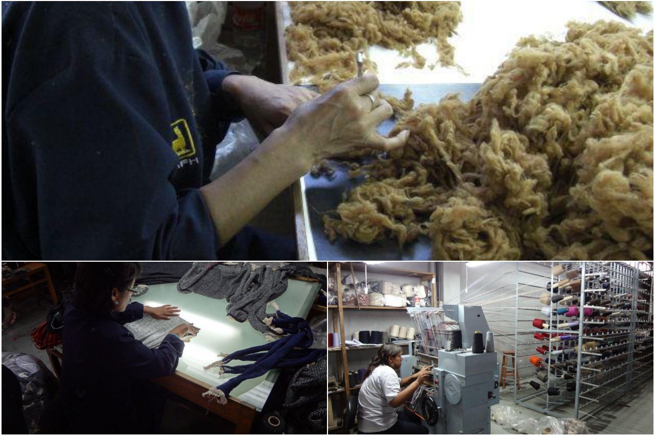 インポートハウス　アルパカ100％ゴルフ柄ハーフジップセーター