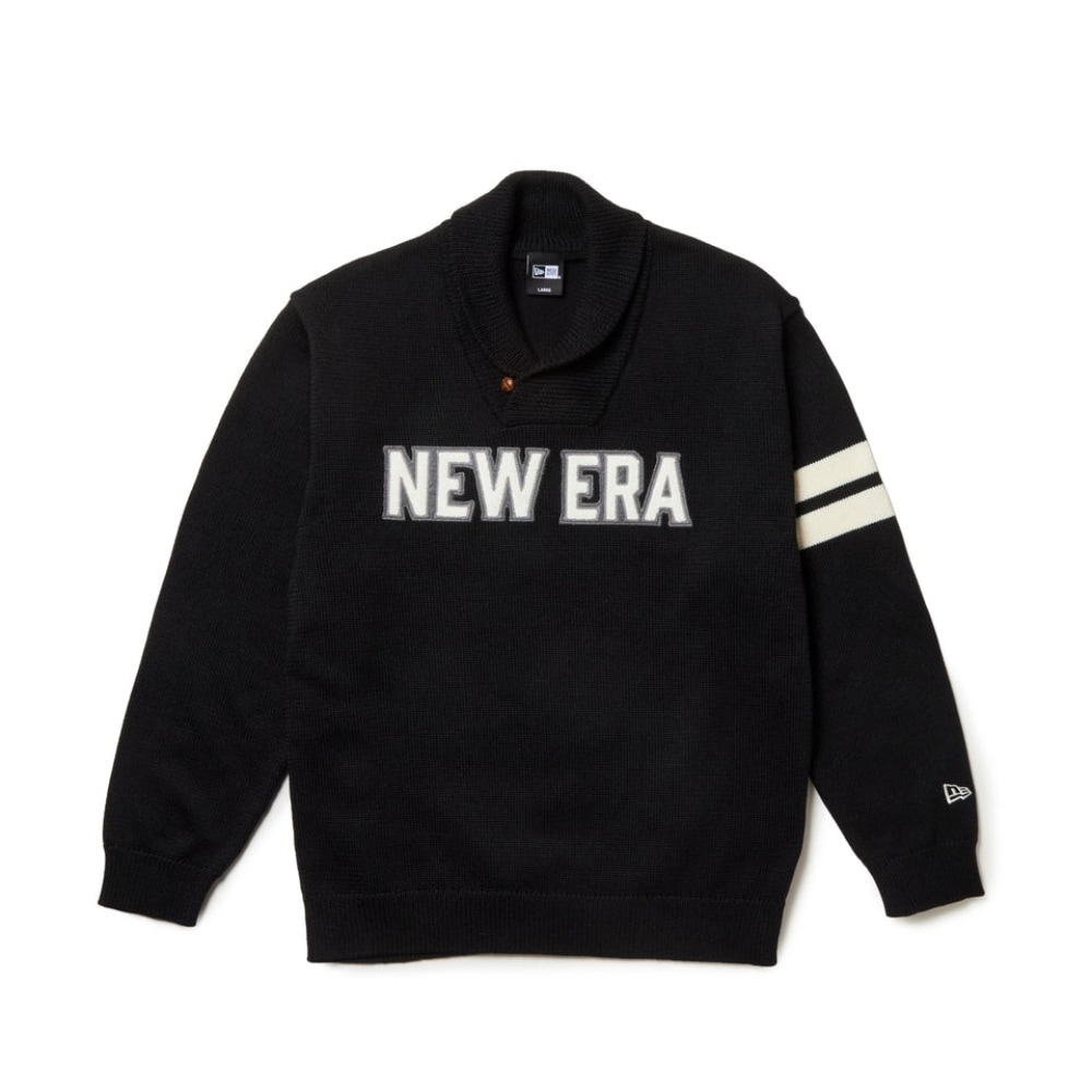 NEW ERA GOLF】ショールカラーニット【立体的なサガラ刺繍ロゴが映える