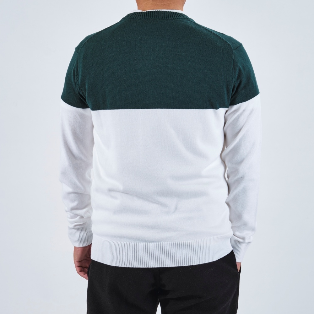 SEVE シルエットロゴ入り コットンゴルフセーター