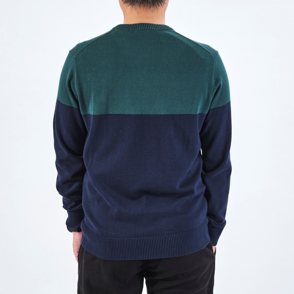 SEVE シルエットロゴ入り コットンゴルフセーター