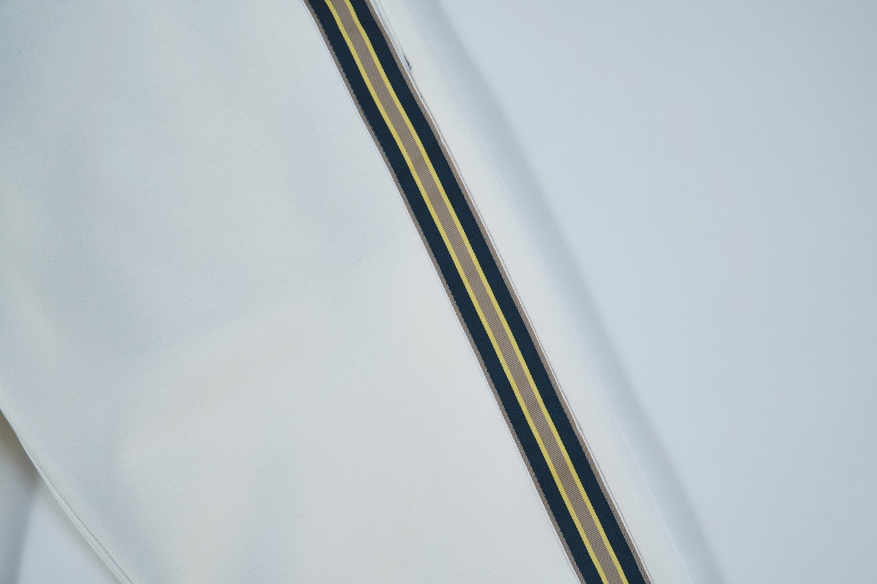 【ONO+8186】 レーヨンミックス ダンボール サイドストライプ・テーパードパンツ