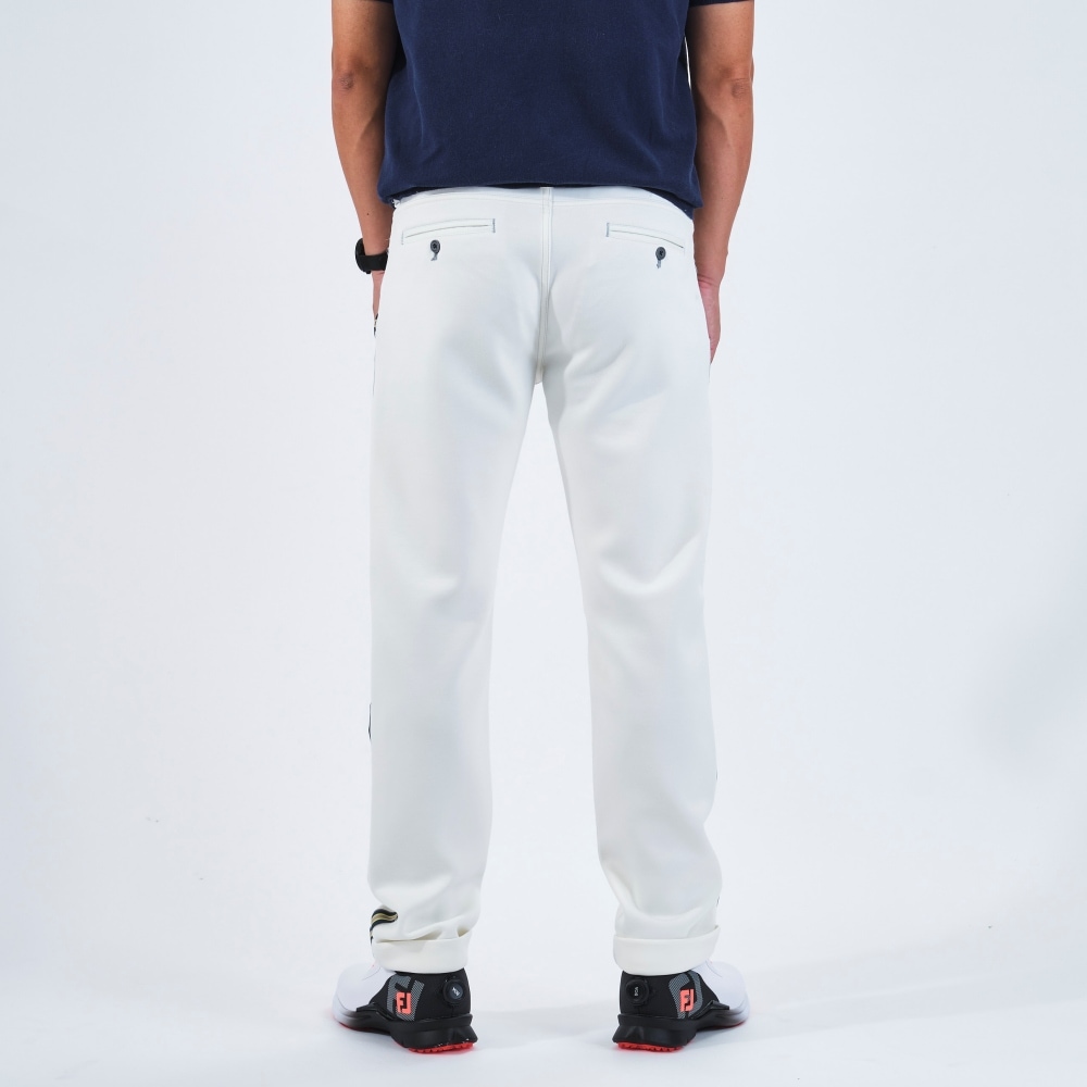 【ONO+8186】 レーヨンミックス ダンボール サイドストライプ・テーパードパンツ