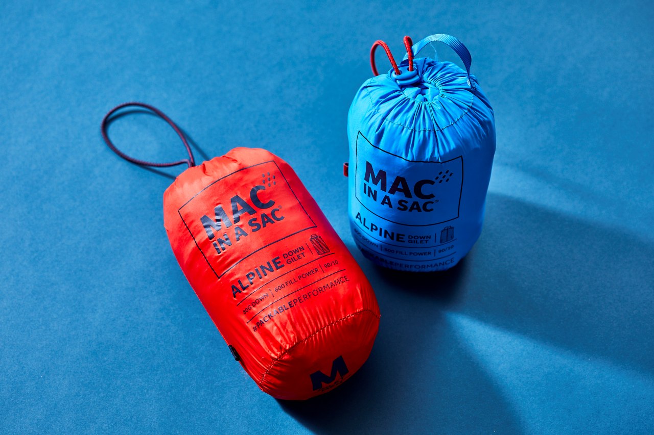 ＜マック イン ア サック＞600フィルパワー ダウンベスト