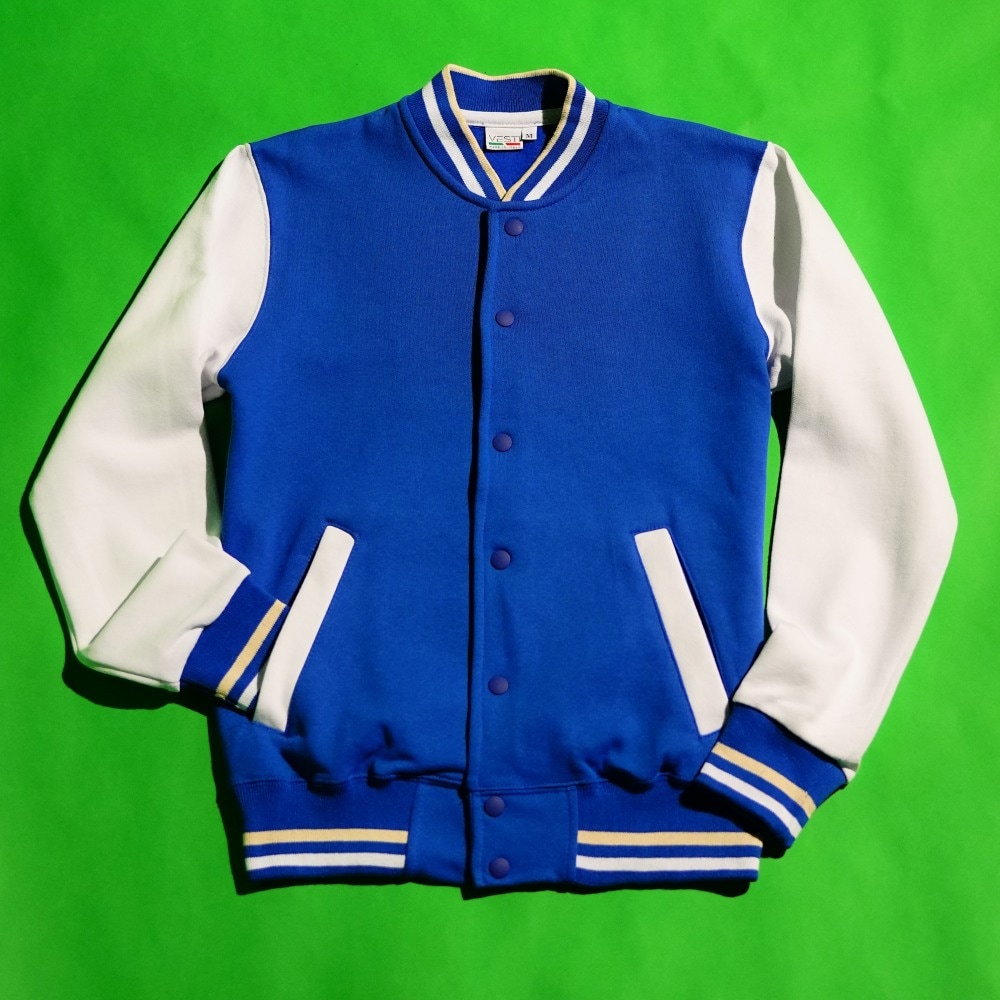 【VESTI】イタリア製 トラッドなトレーナー地スタジャン