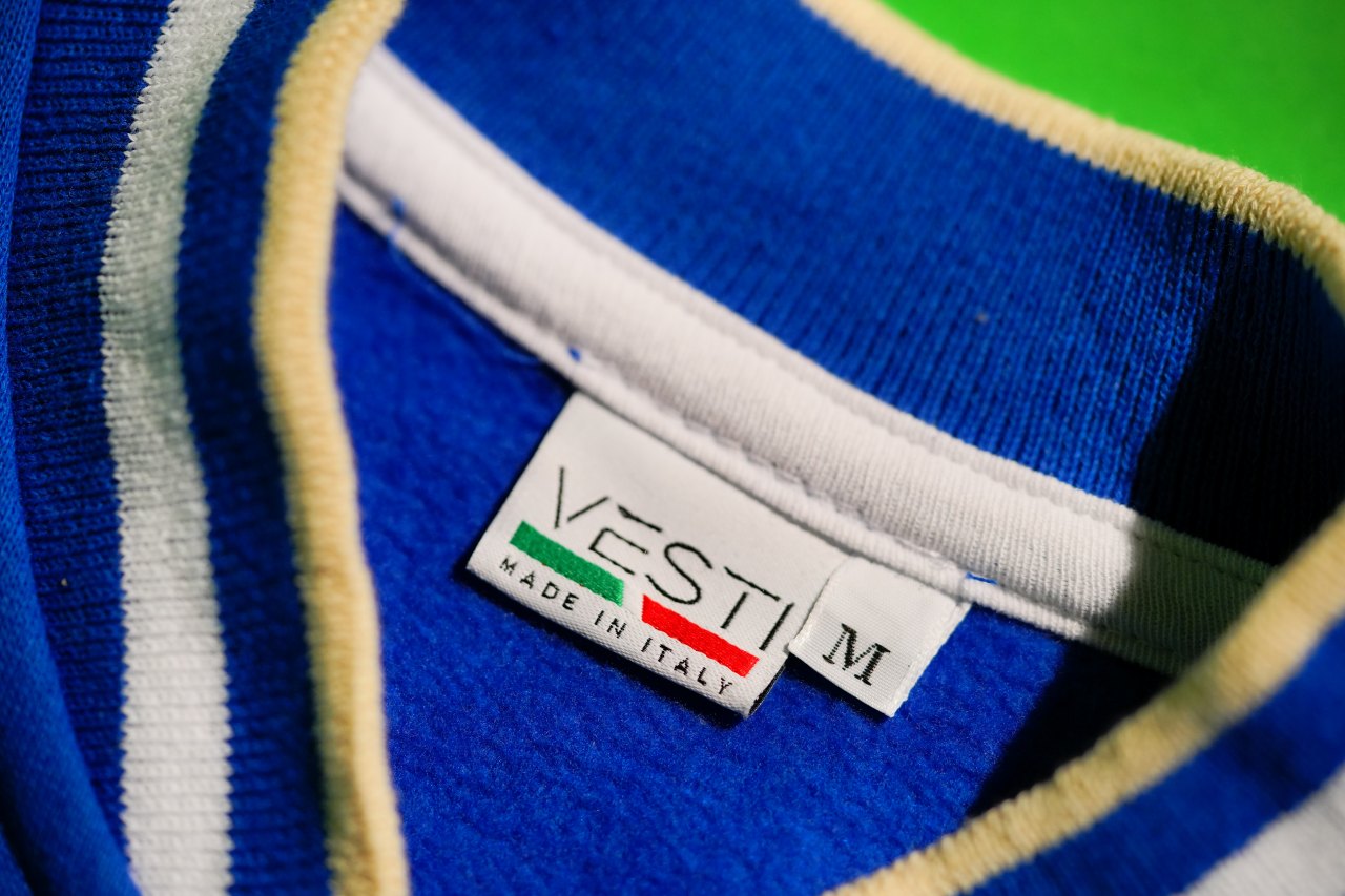 【VESTI】イタリア製 トラッドなトレーナー地スタジャン