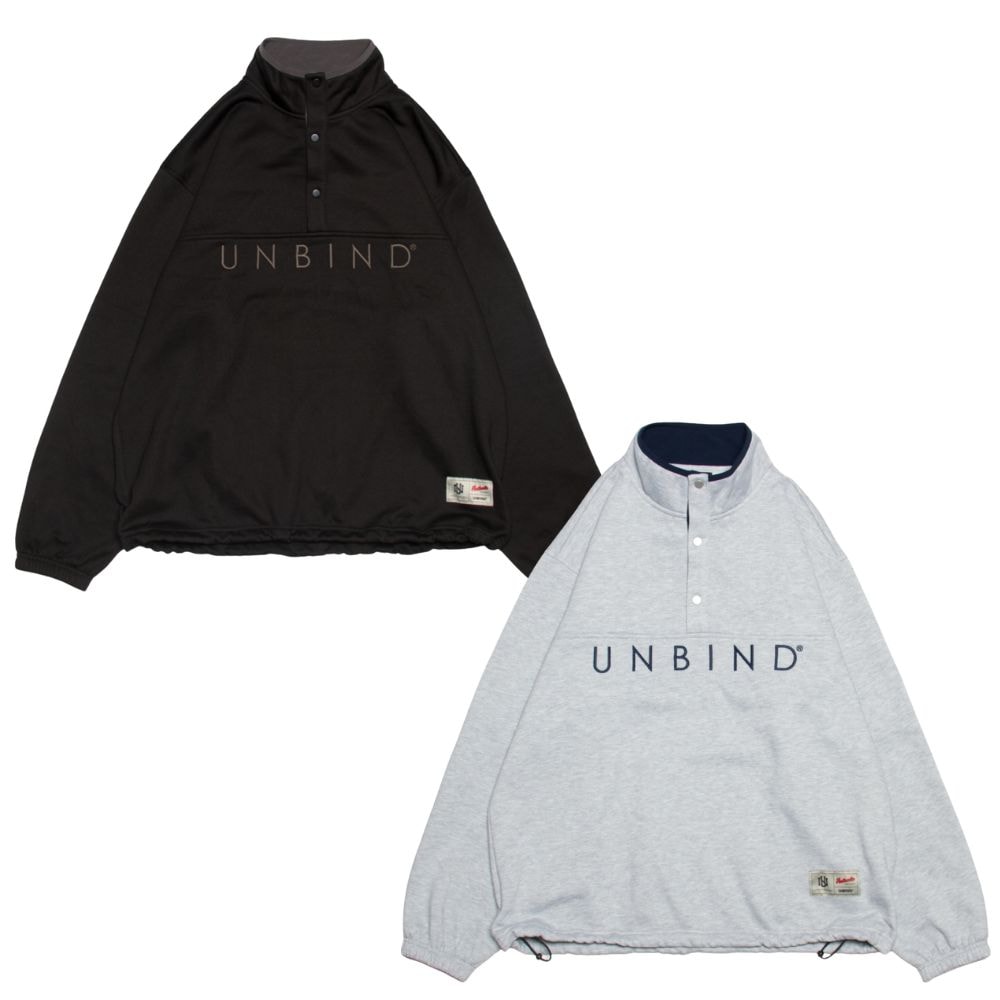 UNBIND(アンバインド) ハーフ スナップ スウェット プルオーバー