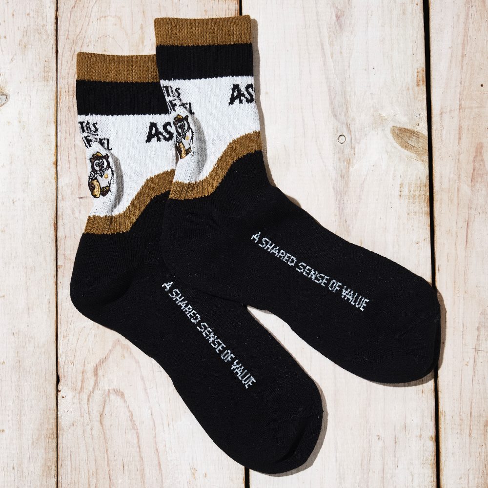 AS20V（アッソブ）オウラックくん 刺繍入りソックス ゴルフシリーズ